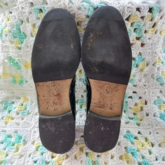 Amalfi Italy Women's Pillow Black Crocodile Pattern Loafers Size 7.5 US - Picture 7 of 14